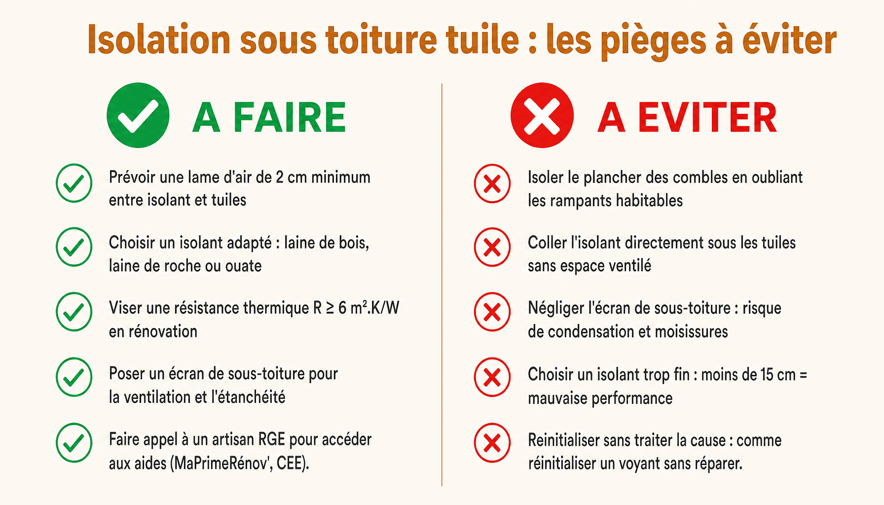 Guide isolation sous toiture tuile : bonnes pratiques et erreurs courantes pour isoler vos rampants