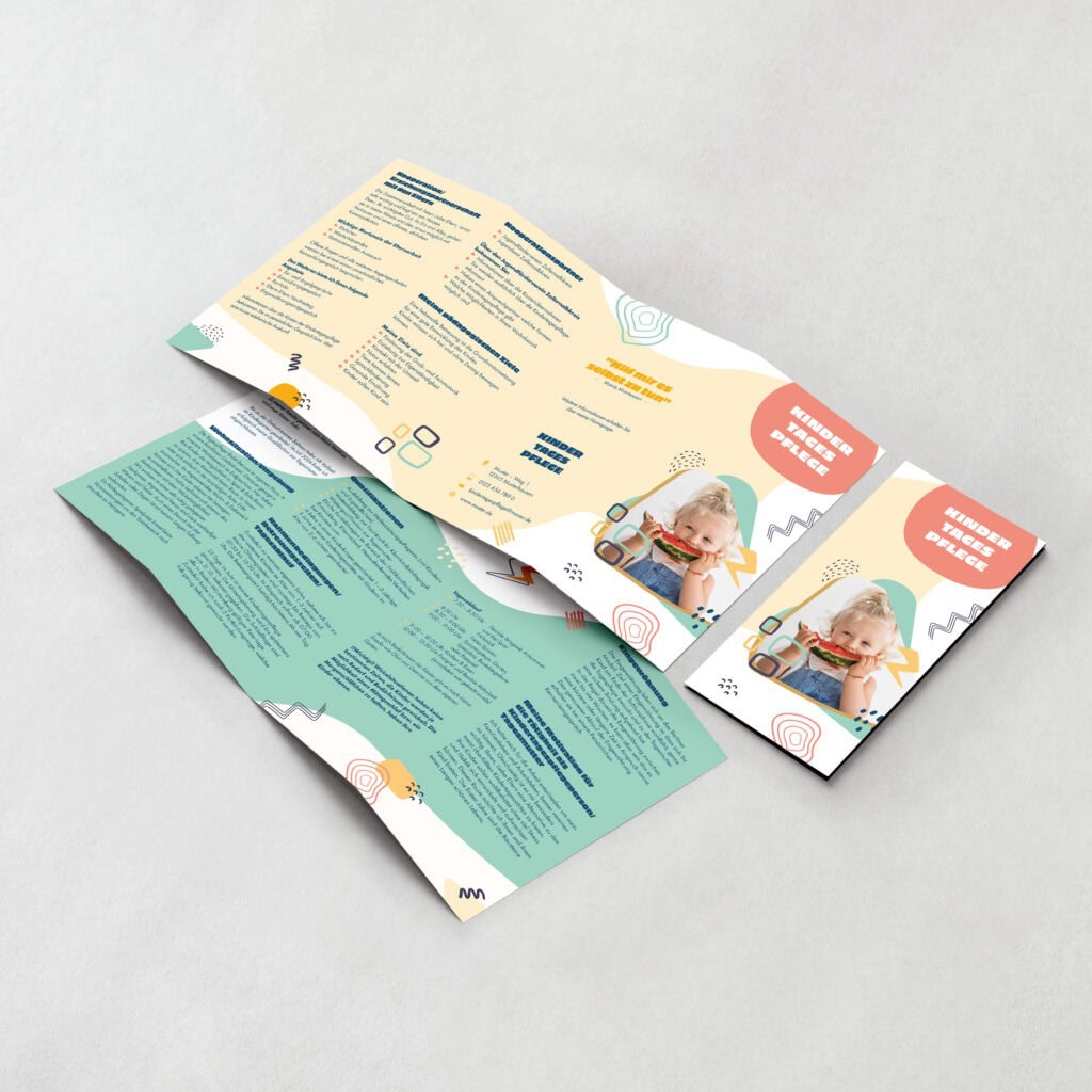 Bunter Flyer für eine Kindertagespflege