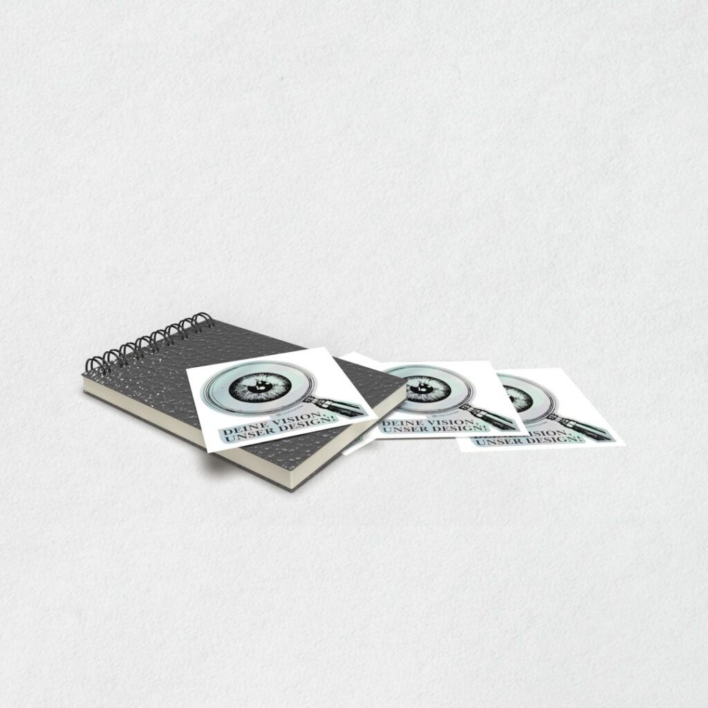 Sticker mit dem aufdruck einer Lupe von Layrounder