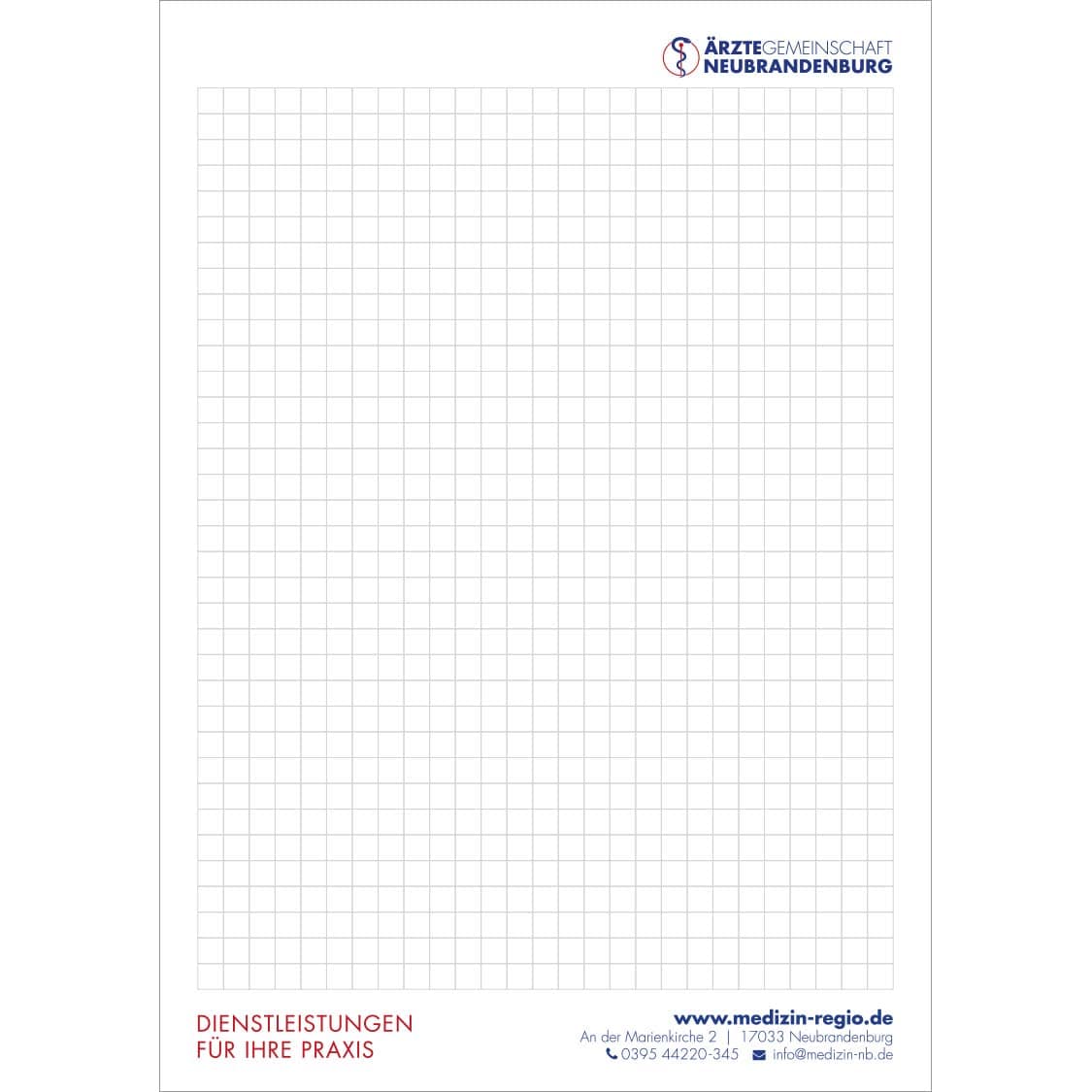 Notizblock für Werbeveranstaltung