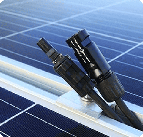 Conector Solar e Terminais Elétricos