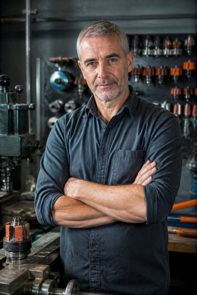 Bruno Marchal, technicien machines à bois, dans son atelier à Épinal