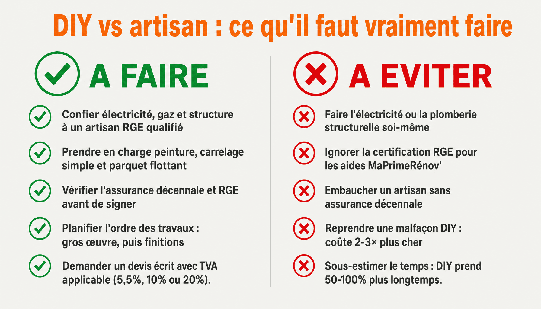 Guide artisan-renovation conseils travaux diy : à faire et à éviter pour réussir son chantier