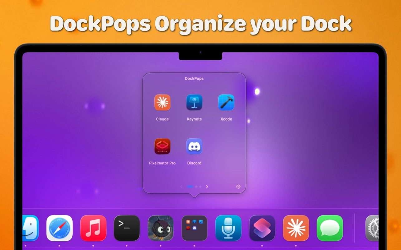 DockPops 4.3 Mac Dock Organizer App Groups