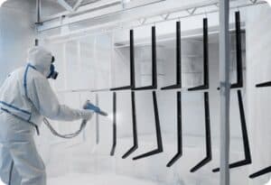 Painted finish for injection molded parts