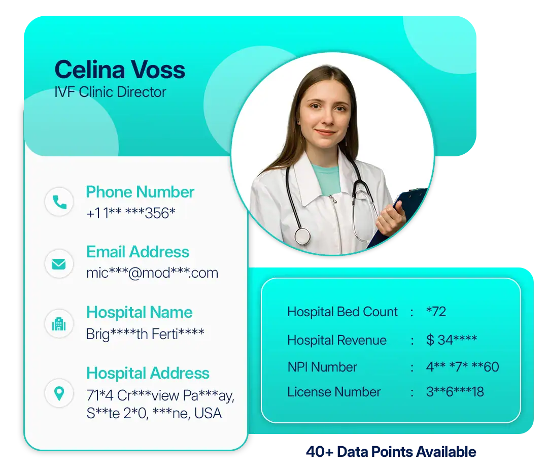 Fertility Clinics Email List segmentation preview