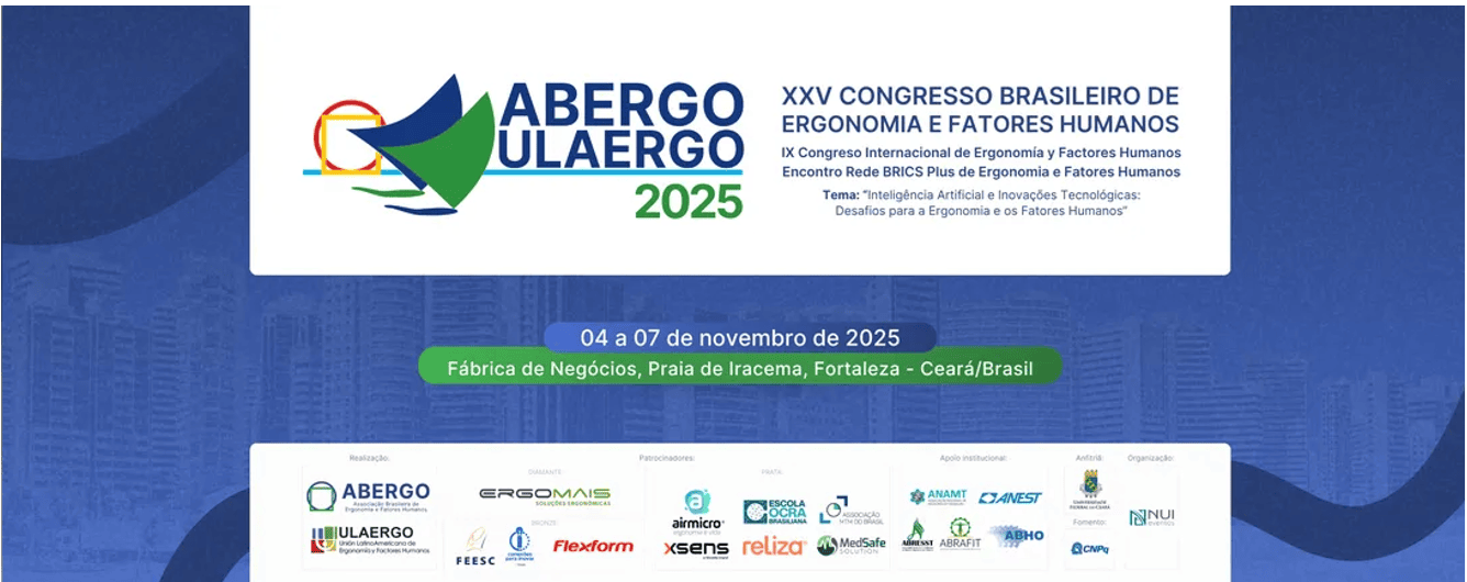 ABERGO – XXV Congresso Brasileiro de Ergonomia e Fatores Humanos