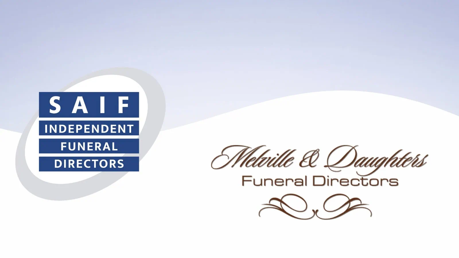 SAIF Independent Funeral Directors and Melville & Daughters Funeral Directors branding