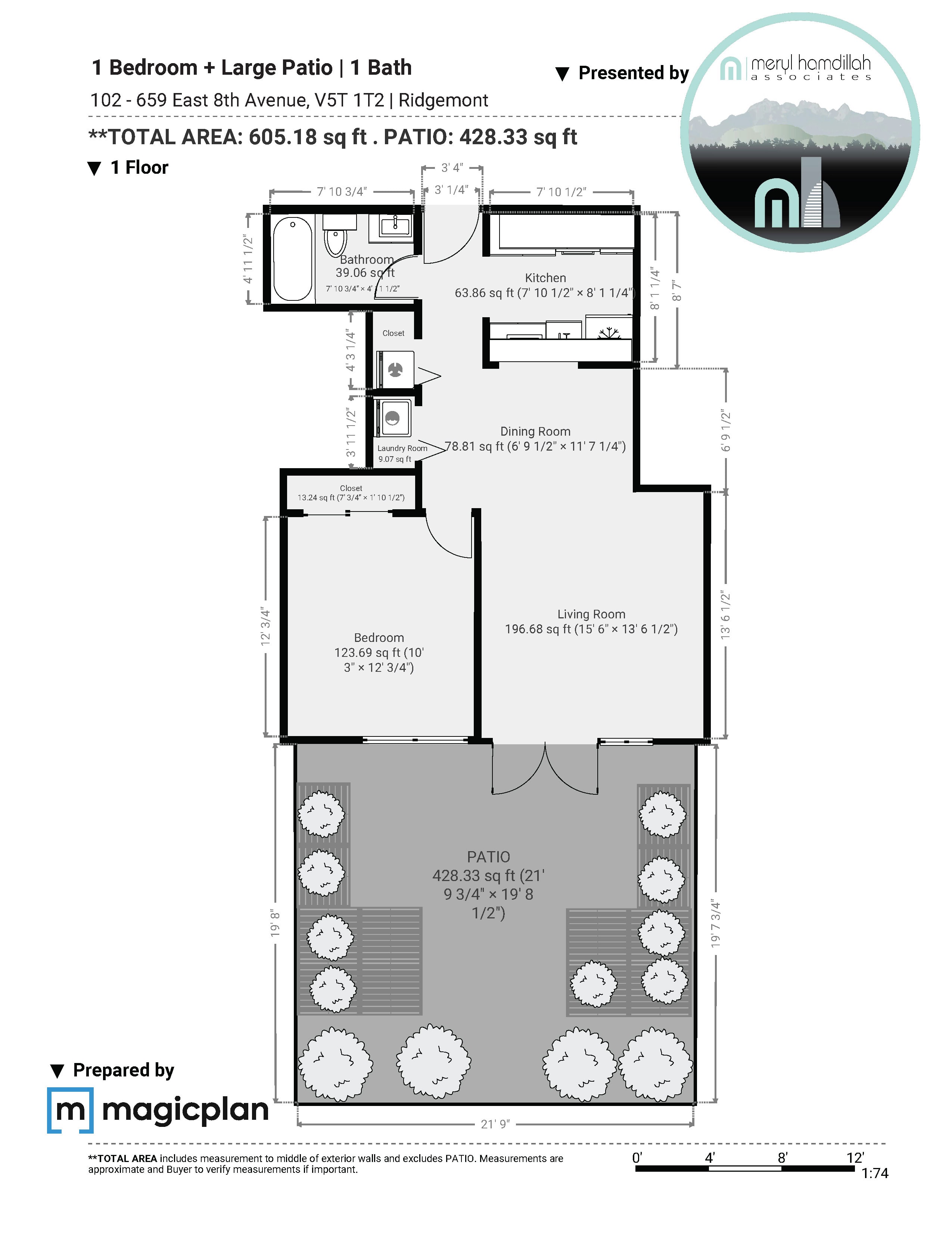 102-659 E 8TH AVENUE, Vancouver, British Columbia V5T 1T2, 1 Bedroom Bedrooms, 5 Rooms Rooms,1 BathroomBathrooms,Condo,For Sale,Ridgemont,E 8TH AVENUE,1,R2824478