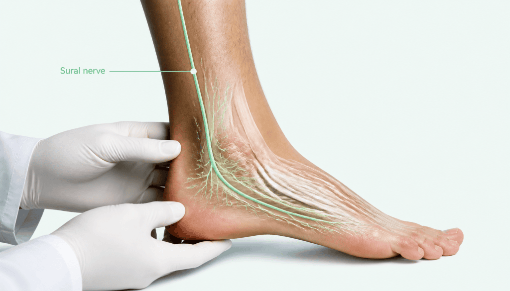 Douleur sur le côté extérieur du pied : le nerf sural est-il en cause ?