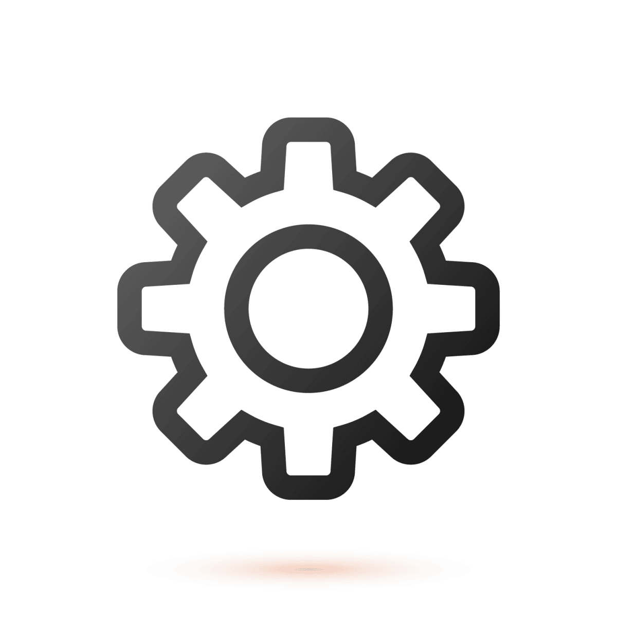 Zahnrad Symbol für Entwicklung
