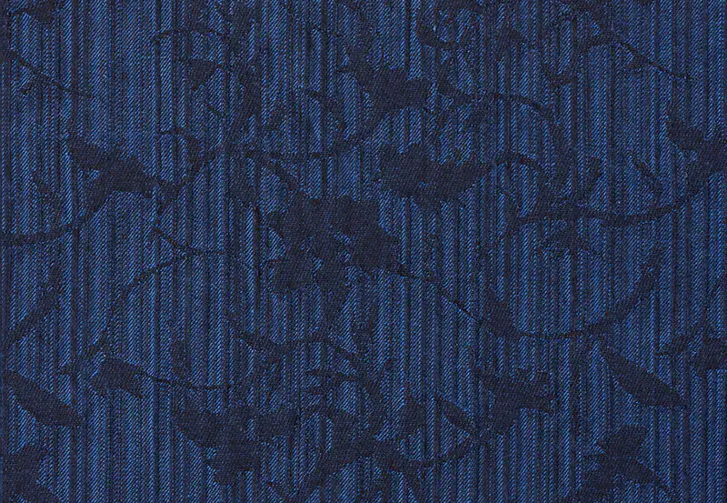 インディゴ唐草柄