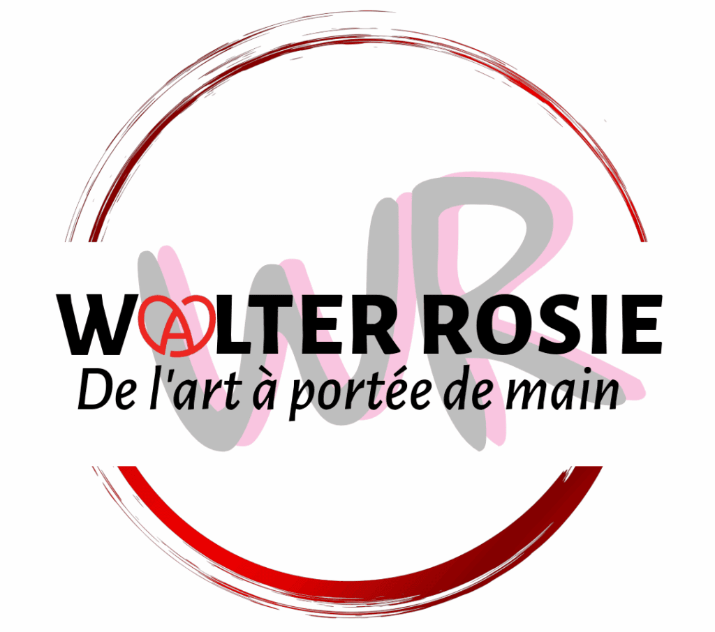 Logo de l'artiste Walter Rosie en blanc.