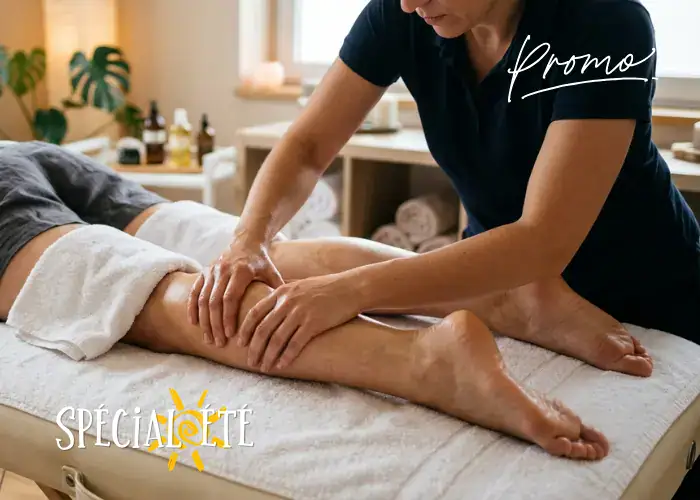 Massage délassant des jambes