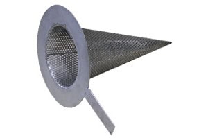 Temporary cone strainer