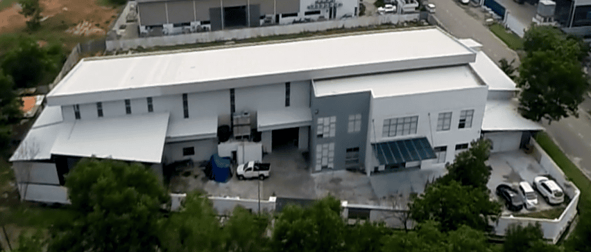 Aerial view of the Peltech factory