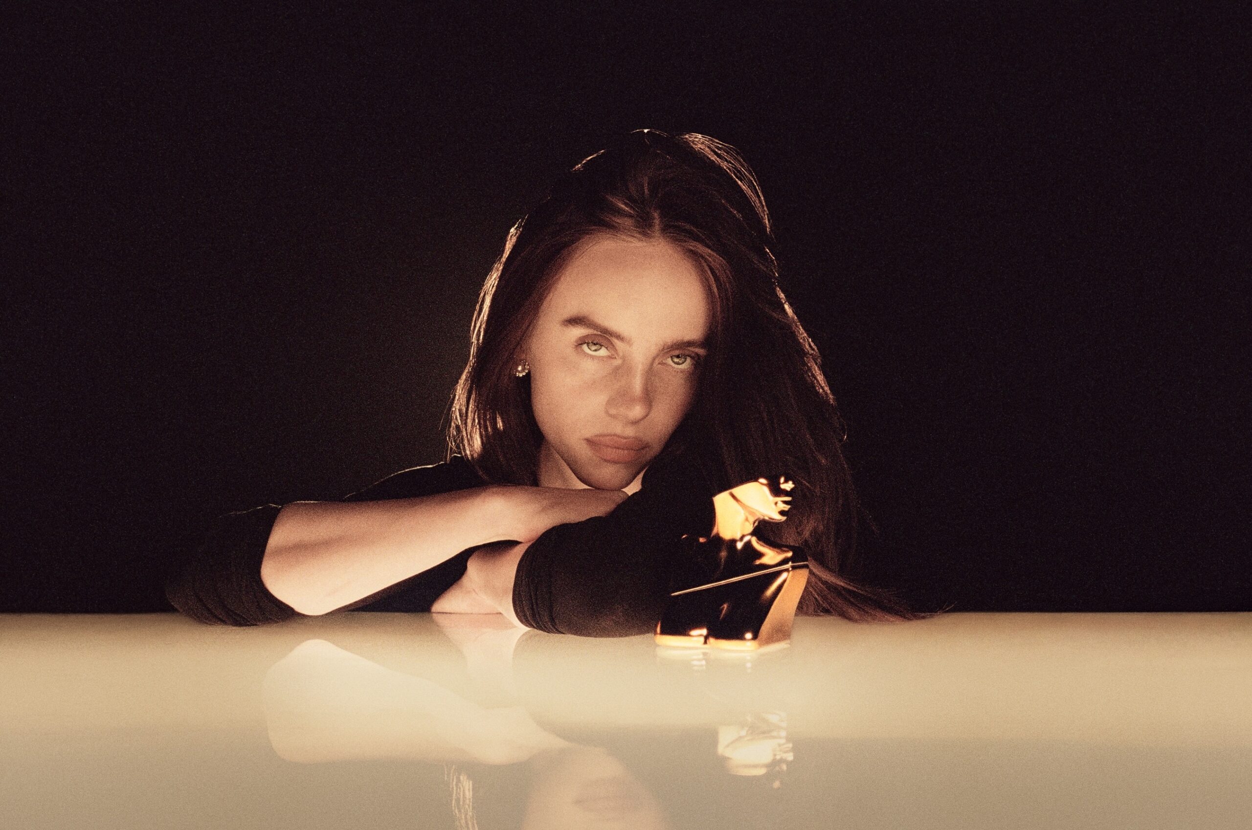 Eilish Intense Eau de Parfum 2026 campaign for the vanilla, cocoa, tonka bean, musk, and woody Amber Gourmand fragrance