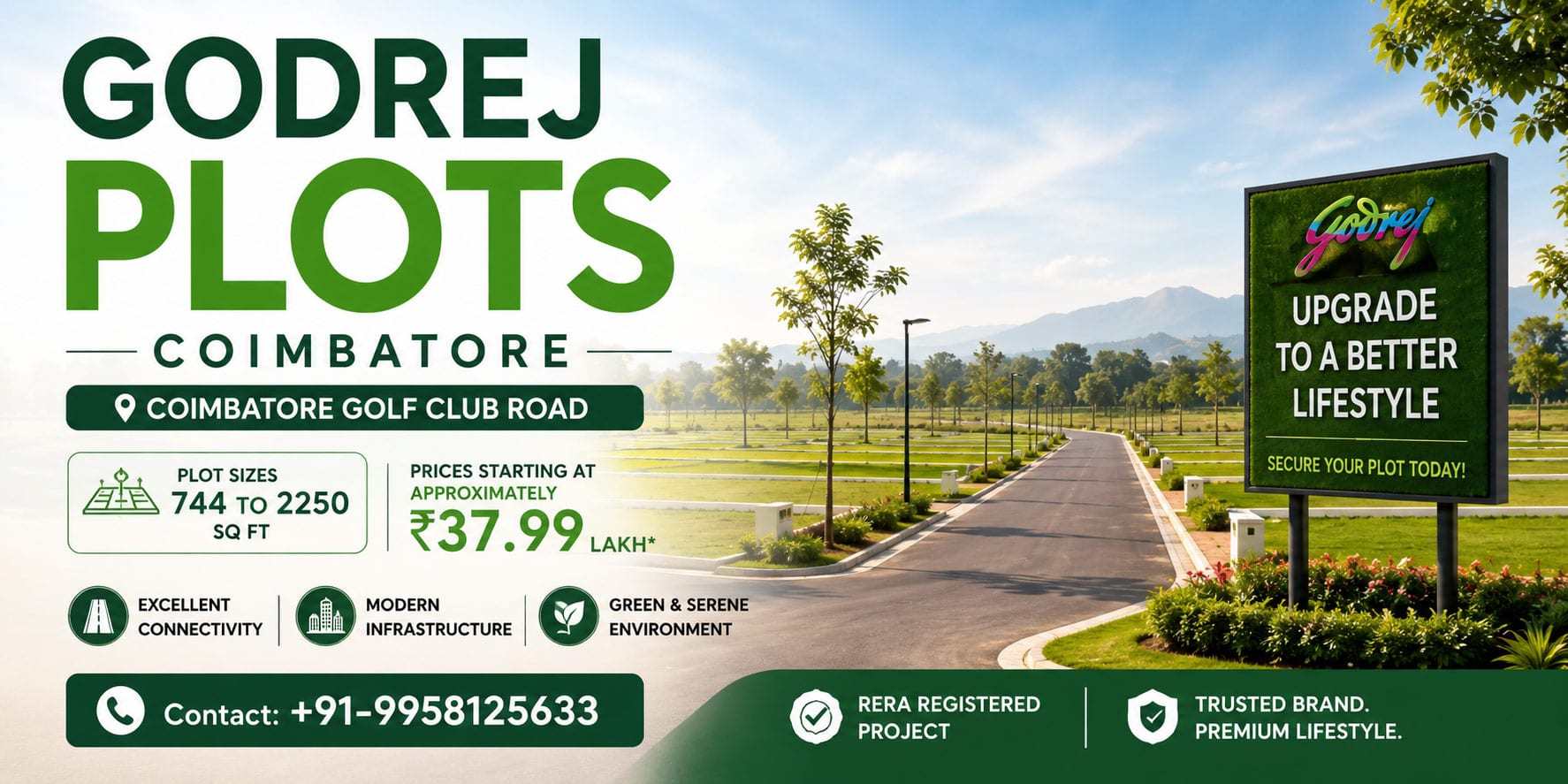 Godrej properties chettipalayam coimbatore plots price
