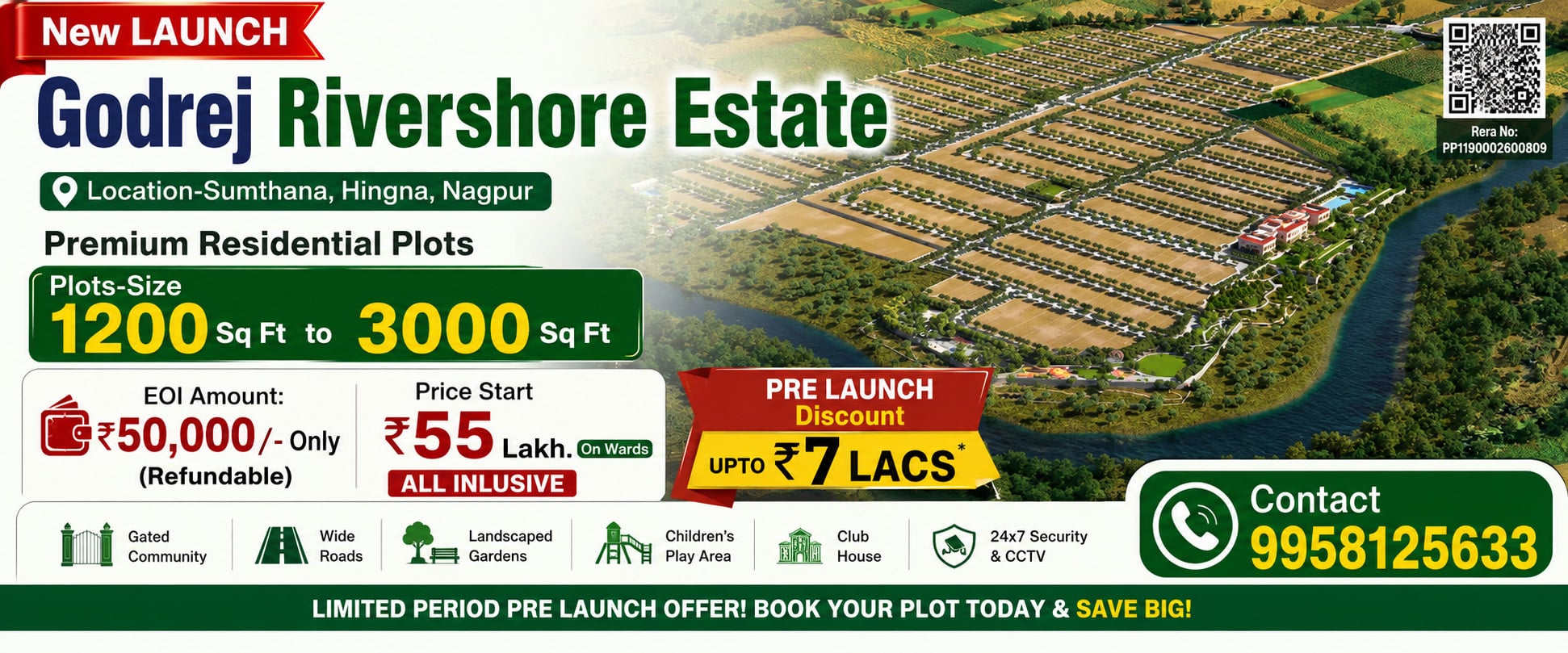 Godrej rivershore estate banner nagpur property