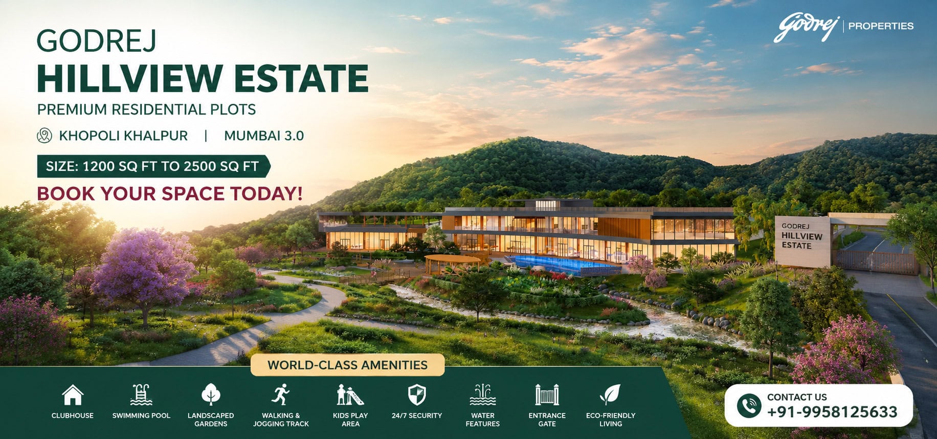 Godrej hillview estate plots in mumbai new banner