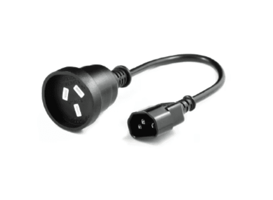 Powerfirm Extension Power Cable 10A Australian GPO to IEC C14 0.30m Black