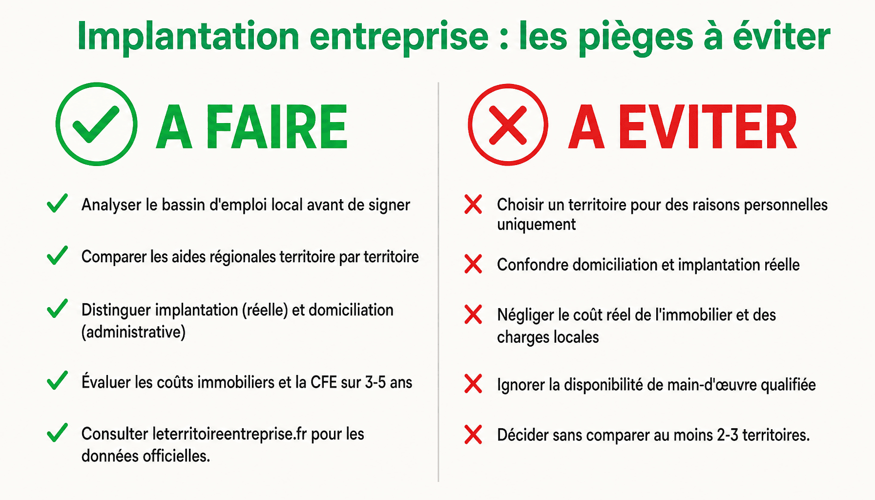 Guide leterritoireentreprise.fr implantation entreprise : erreurs à éviter et bonnes pratiques pour choisir son territoire
