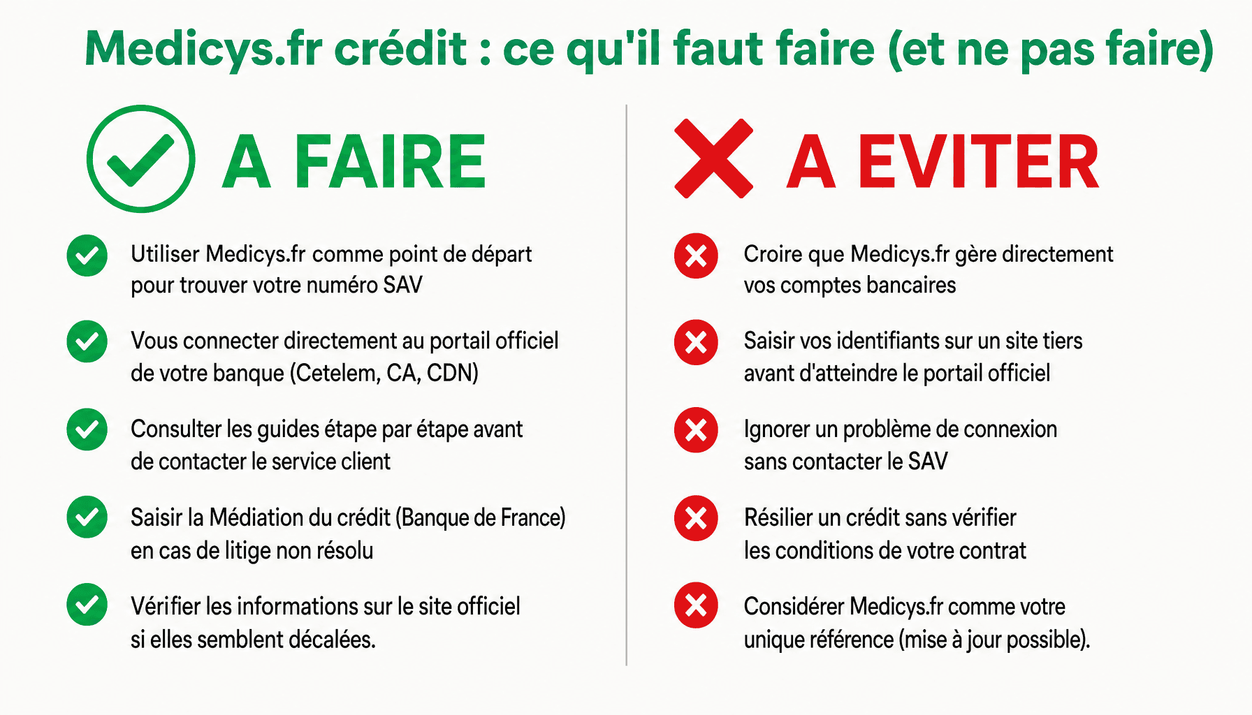 Guide pratique medicys fr credit : bonnes pratiques et erreurs à éviter pour accéder à votre espace client
