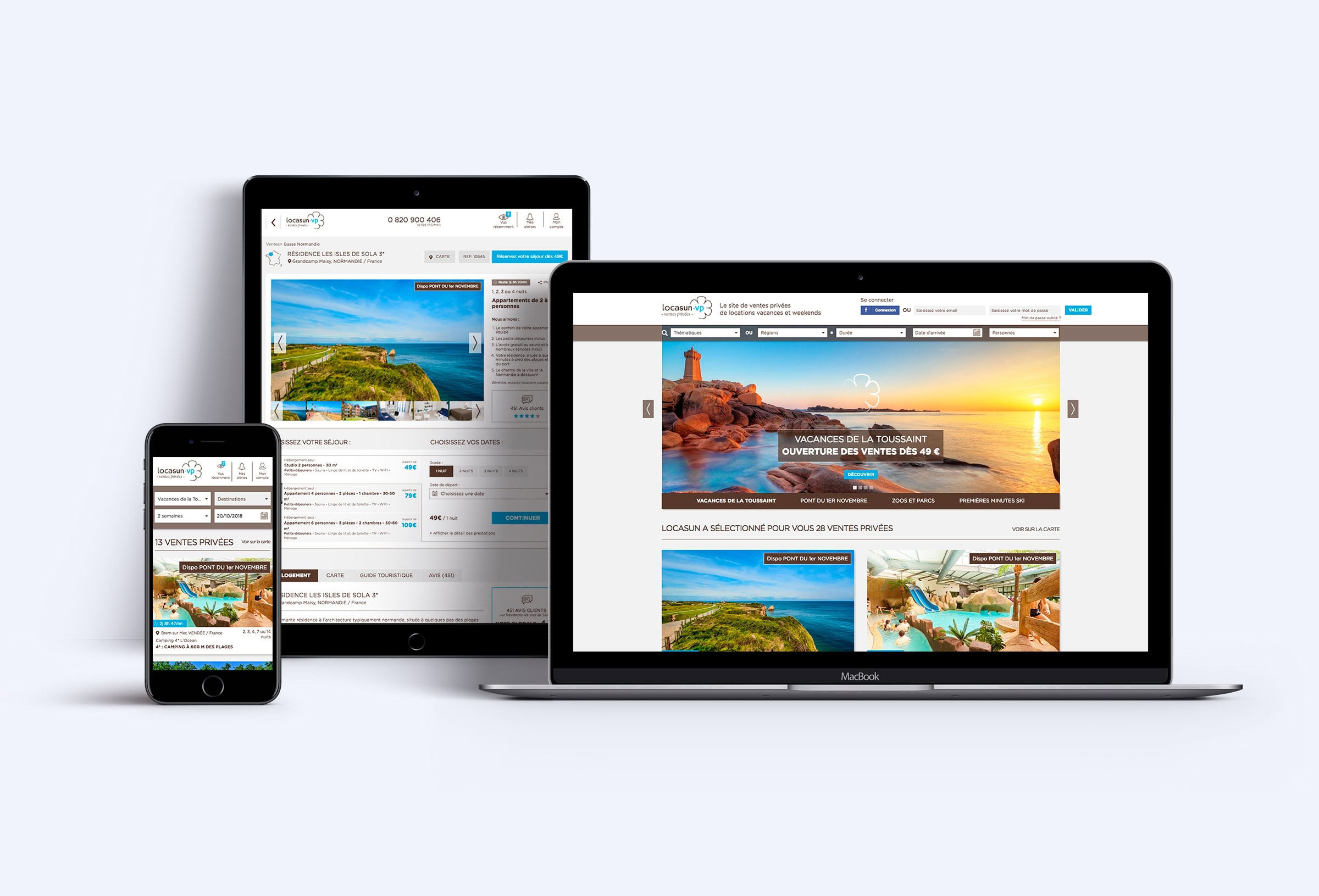 Site internet de Locasun responsive multi-devices