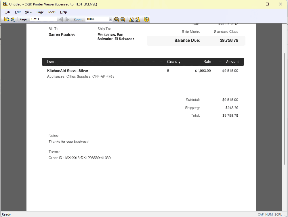 Preview of printed pages from an SPL spool file