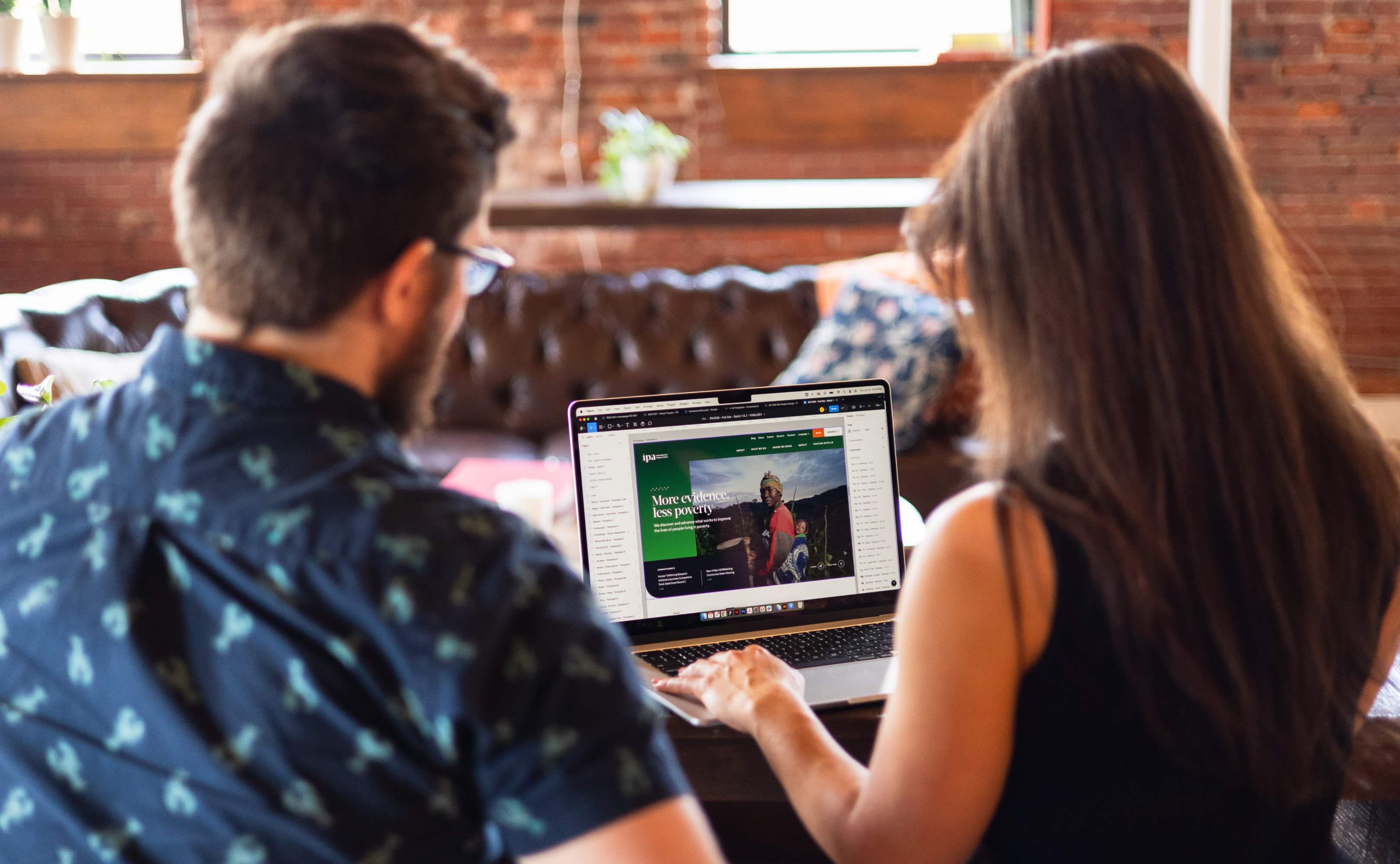 Push10 2024 Photoshoot developer and senior designer looking over website on Figma.