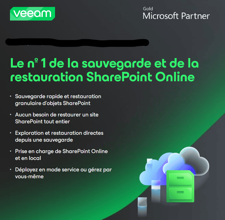 Sauvegarde Veeam pour Microsoft 365