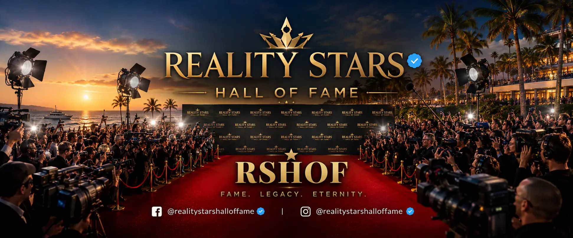Roter Teppich und Bühne der Reality Stars Hall of Fame
