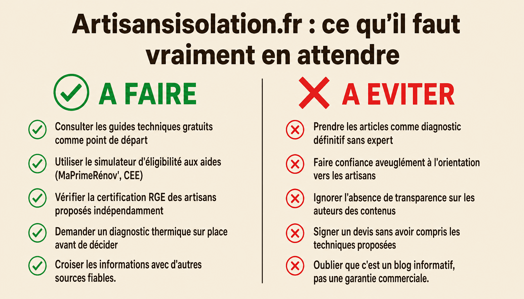 Guide pratique pour bien utiliser artisansisolation.fr : conseils et pièges à éviter avant vos travaux d'isolation