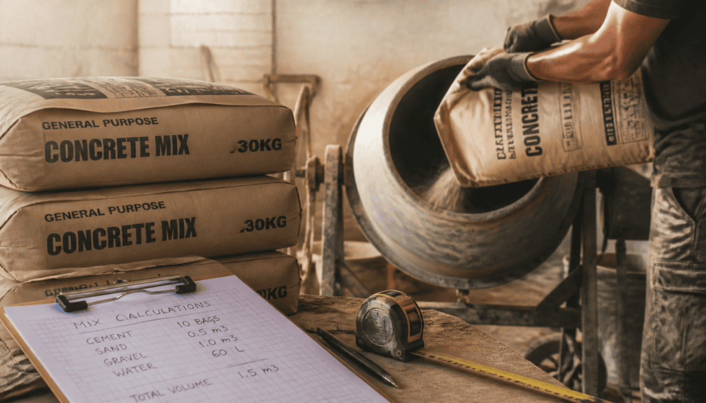combien de big bag mélange pour 1m3 de béton