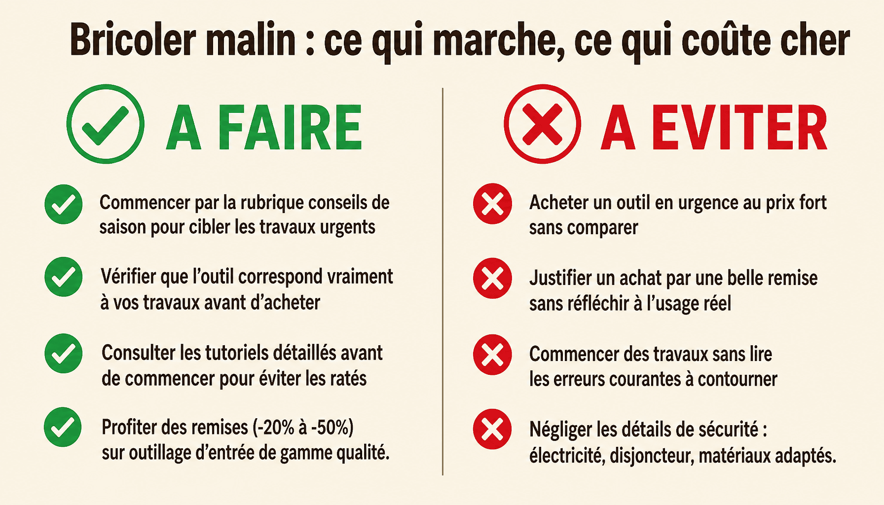 Guide pratique bonsplansbricolage.com : erreurs à éviter et bons gestes pour réussir vos travaux