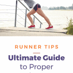female runner stretching outdoors
