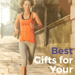 female running on city street
