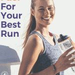female runner water bottle