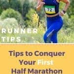 female half marathoner on trail