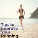 female runner on beach
