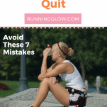 tired female runner sitting on sidewalk with water