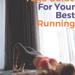 female runner yoga bridge pose floor