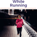 female running at night under lights