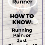 running pain or discomfort woman runner holding knee