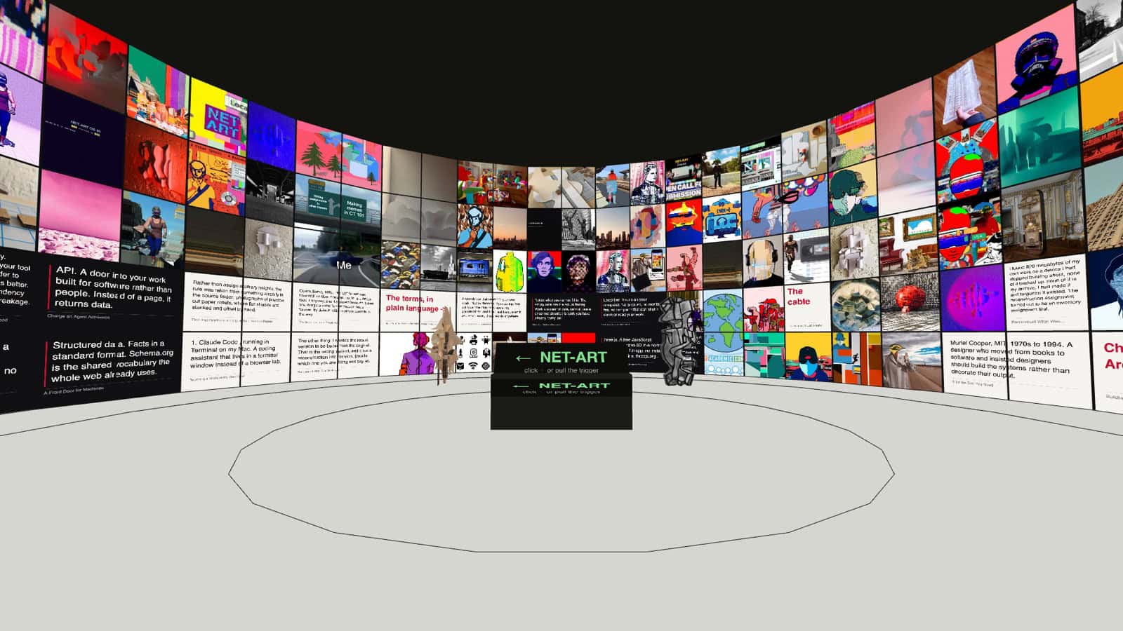 Below three point four meters is reading height. The real steps and paragraphs, pulled out of the actual posts, each panel naming where its words came from.