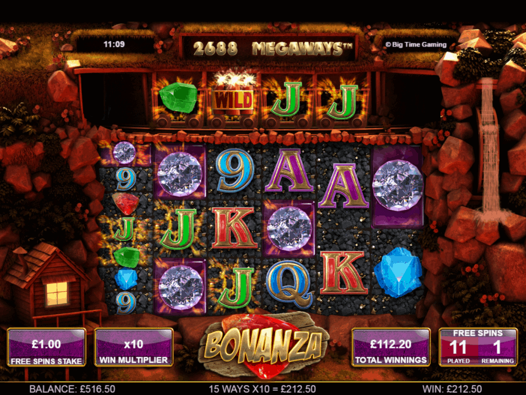 bonanza freespins screenshot video slot big time gaming