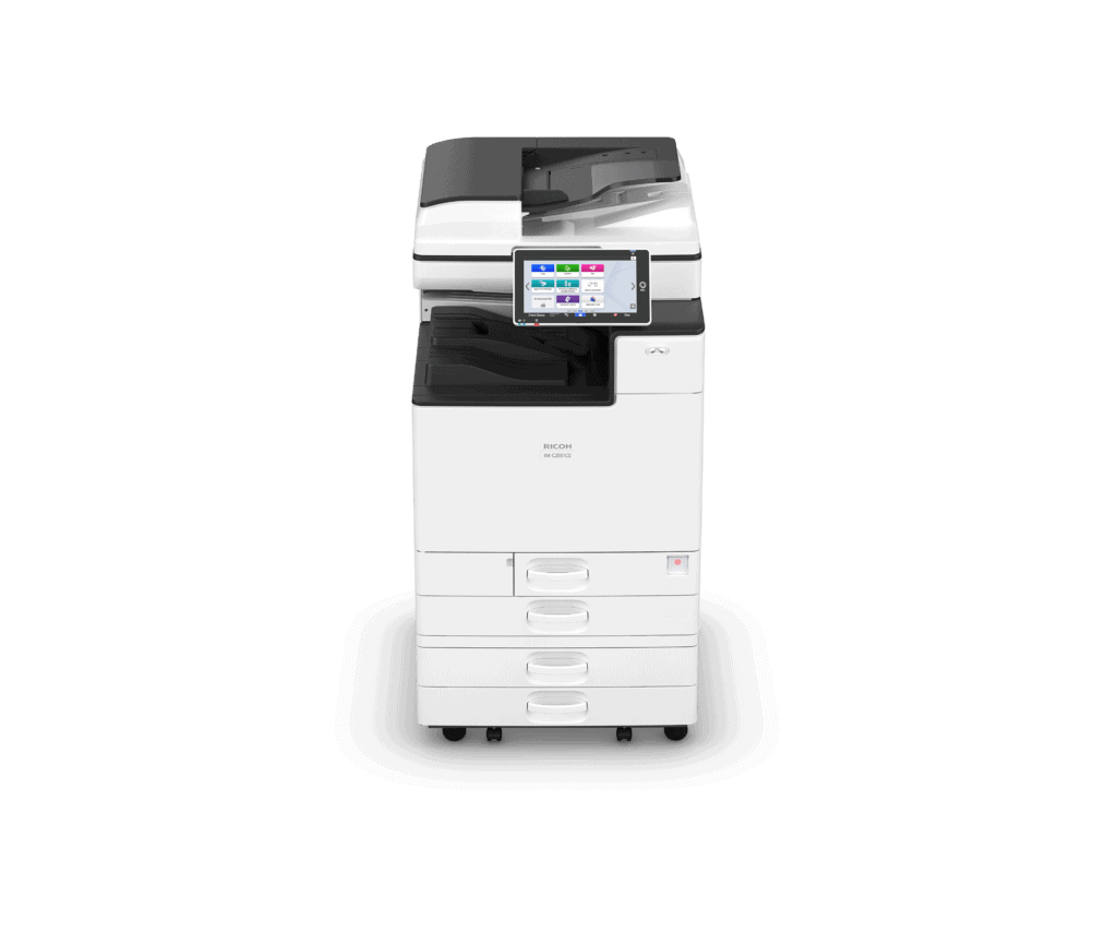IM C3501CE - front on with four draw paper tray