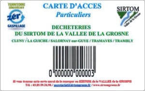 carte accès déchèteries
