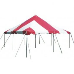 20 x 20 Pole Tent Canopy - Red & White 20 x 20 Pole Tent - installed with walls included 20 x 20 Pole Tent Canopy - Red & White 20 x 20 Pole Tent - installed with walls included