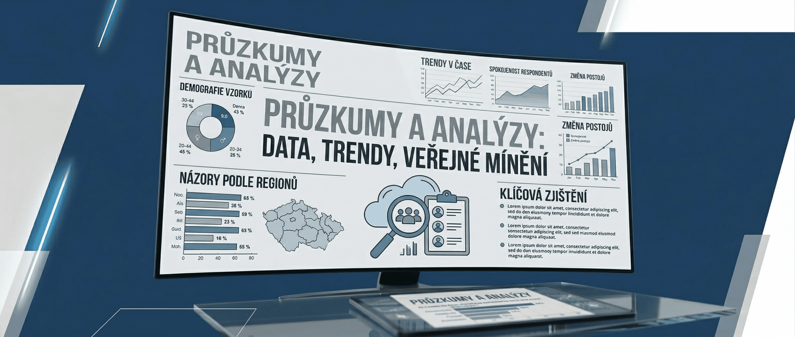 Průzkumy a analýzy